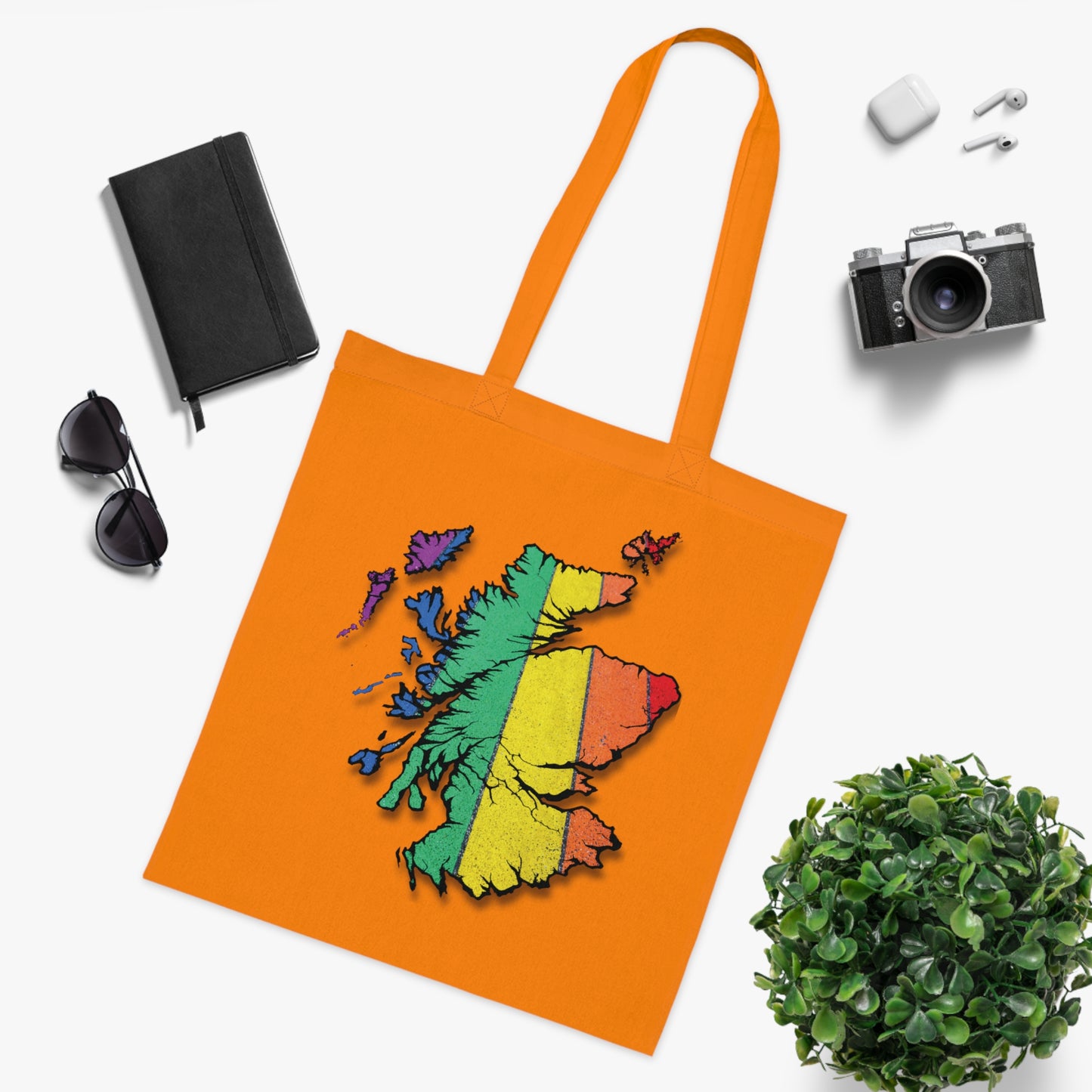 Scotland Pride Road Map Cotton Tote Bag