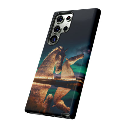Kelpies Northern Lights Art Phone Case, Scotland, Samsung