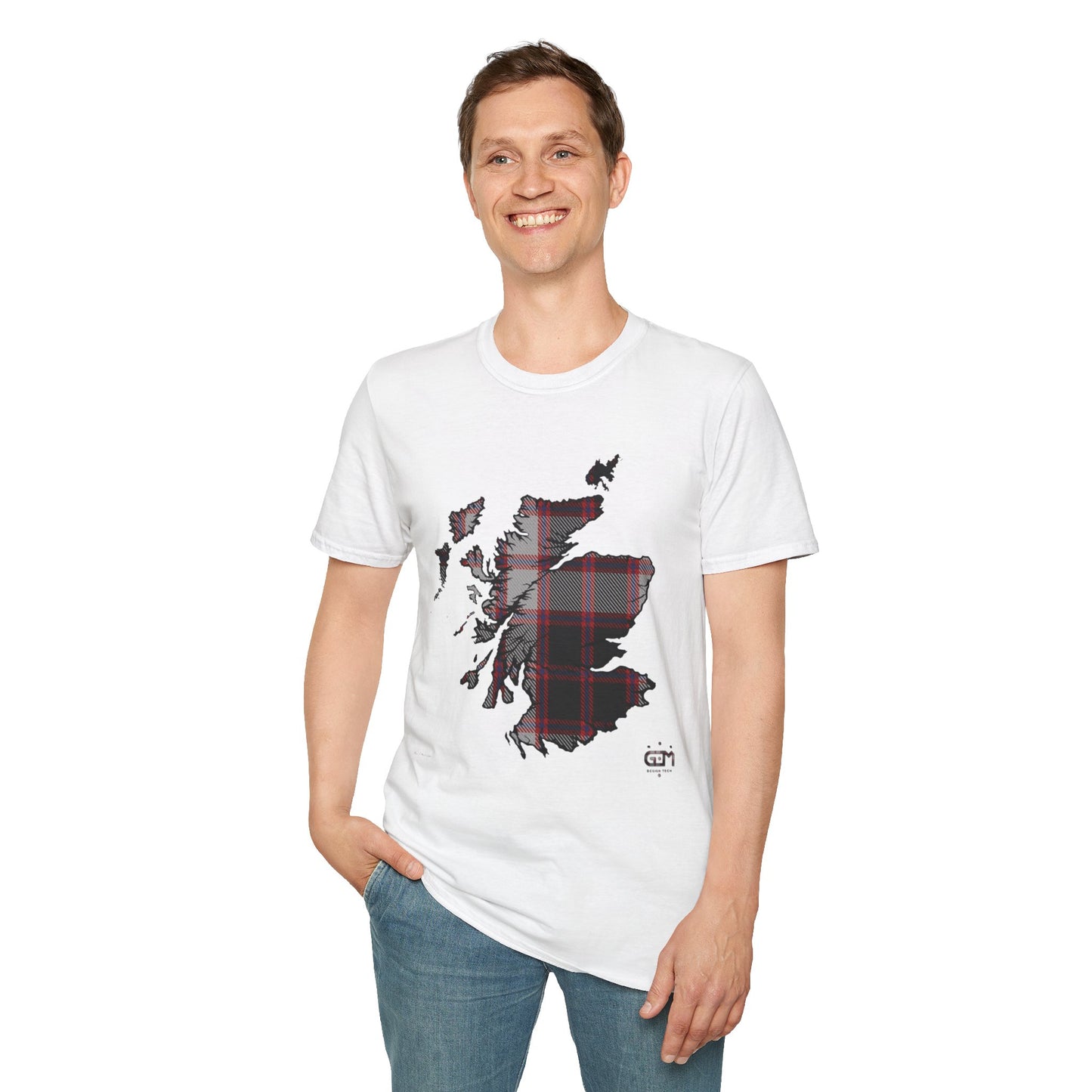 Tartan Ecosse Carte Softstyle T-Shirt Unisexe - MacPherson Tartan Tee 