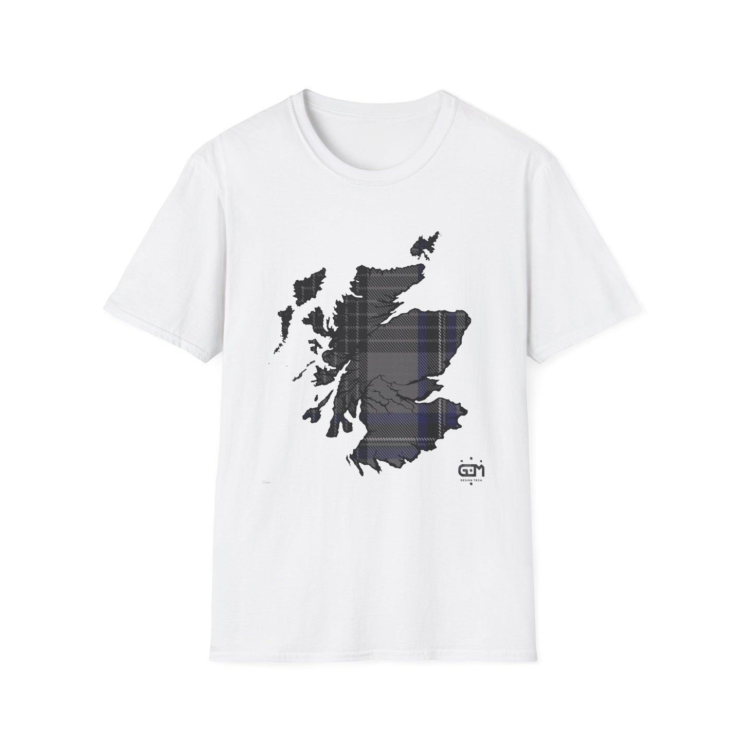 Tartan Scotland Map Softstyle Unisex T-Shirt - Hood Tartan Tee