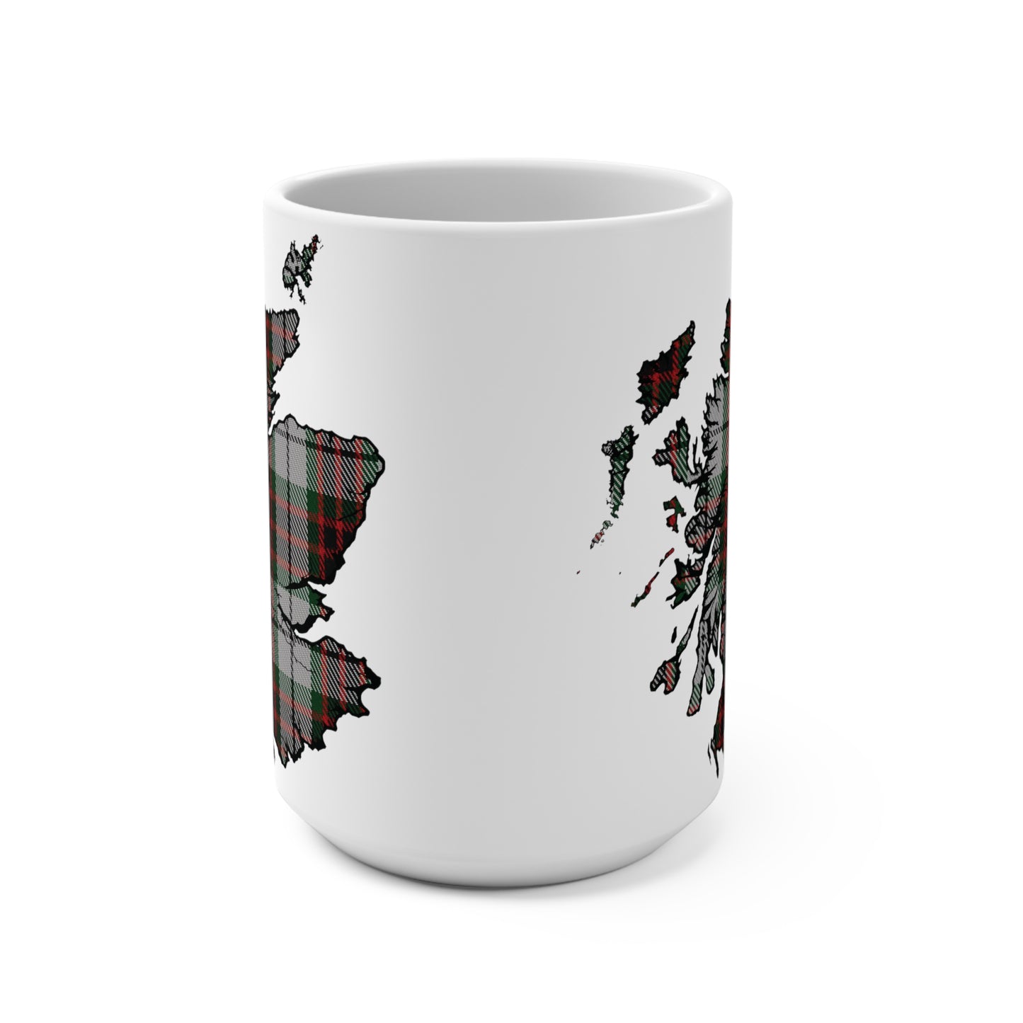 Scotland Map Mug 15oz, Fraser Dress Tartan