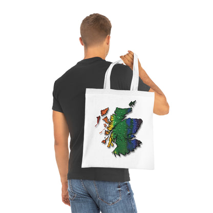 Scotland Pride Rain Map Cotton Tote Bag