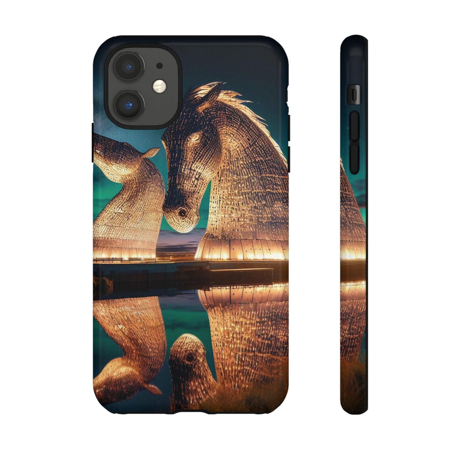 Kelpies Northern Lights Art Phone Case, Scotland, Various