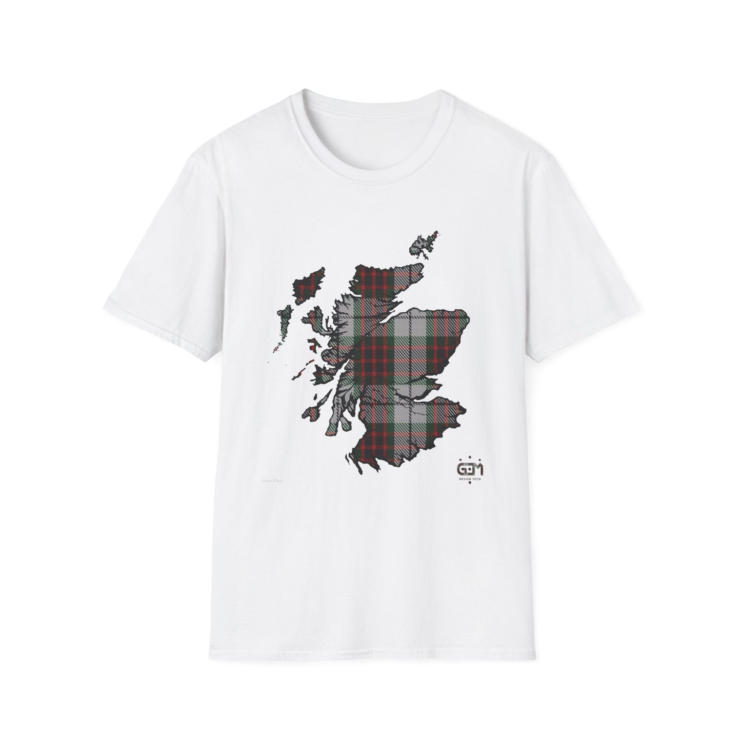 Tartan Scotland Map Softstyle T-Shirt unisexe - Fraser Dress Tartan Tee 