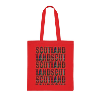 Reversible Scotland Tartan Map Cotton Tote Bag - Stewart Royal Tartan