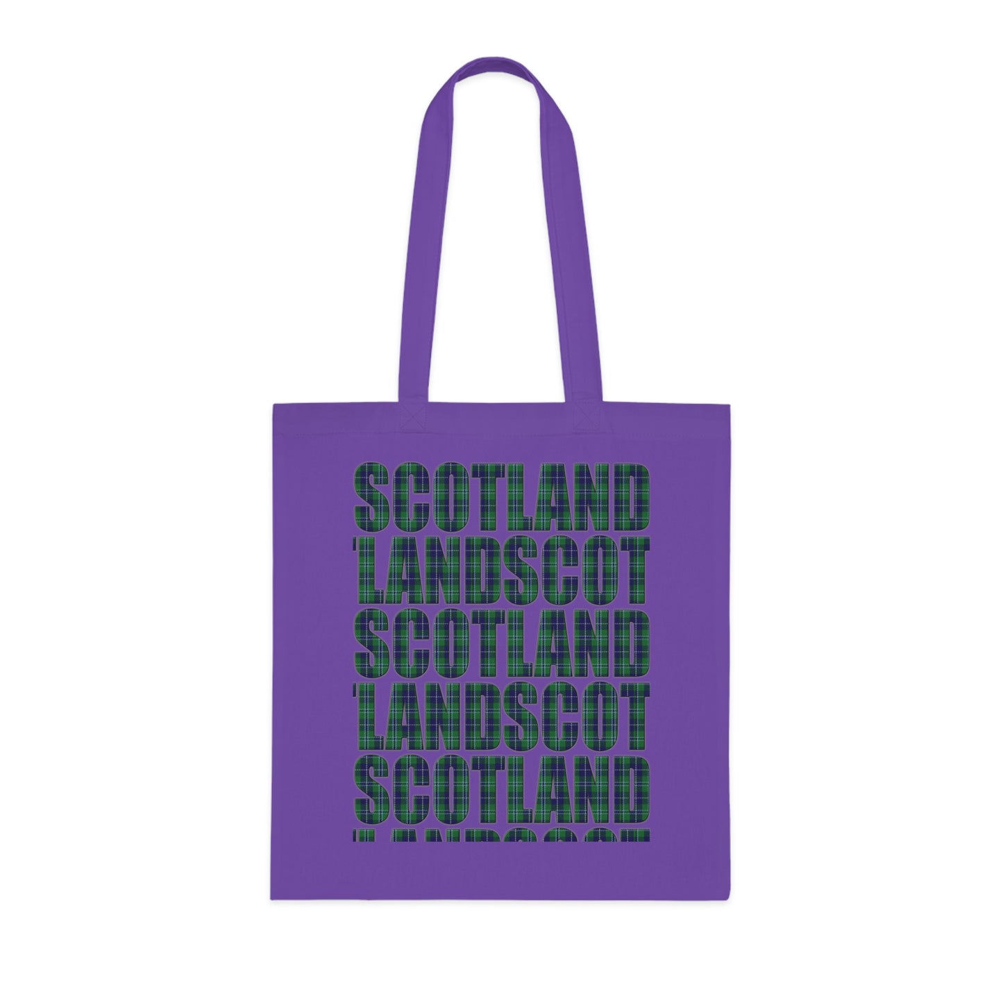 Reversible Scotland Tartan Map Cotton Tote Bag - Douglas Tartan