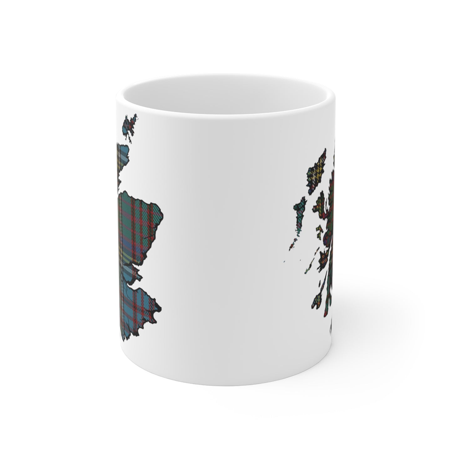 Scotland Map Mug 11oz, Anderson Tartan