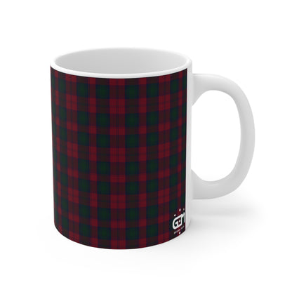 Tartan Mug - Lindsay Tartan, Scottish, Various Sizes