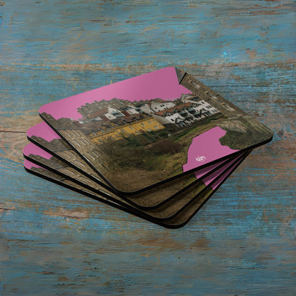 Scotland Up Close Cork Coaster Set - Photo Silhouettes