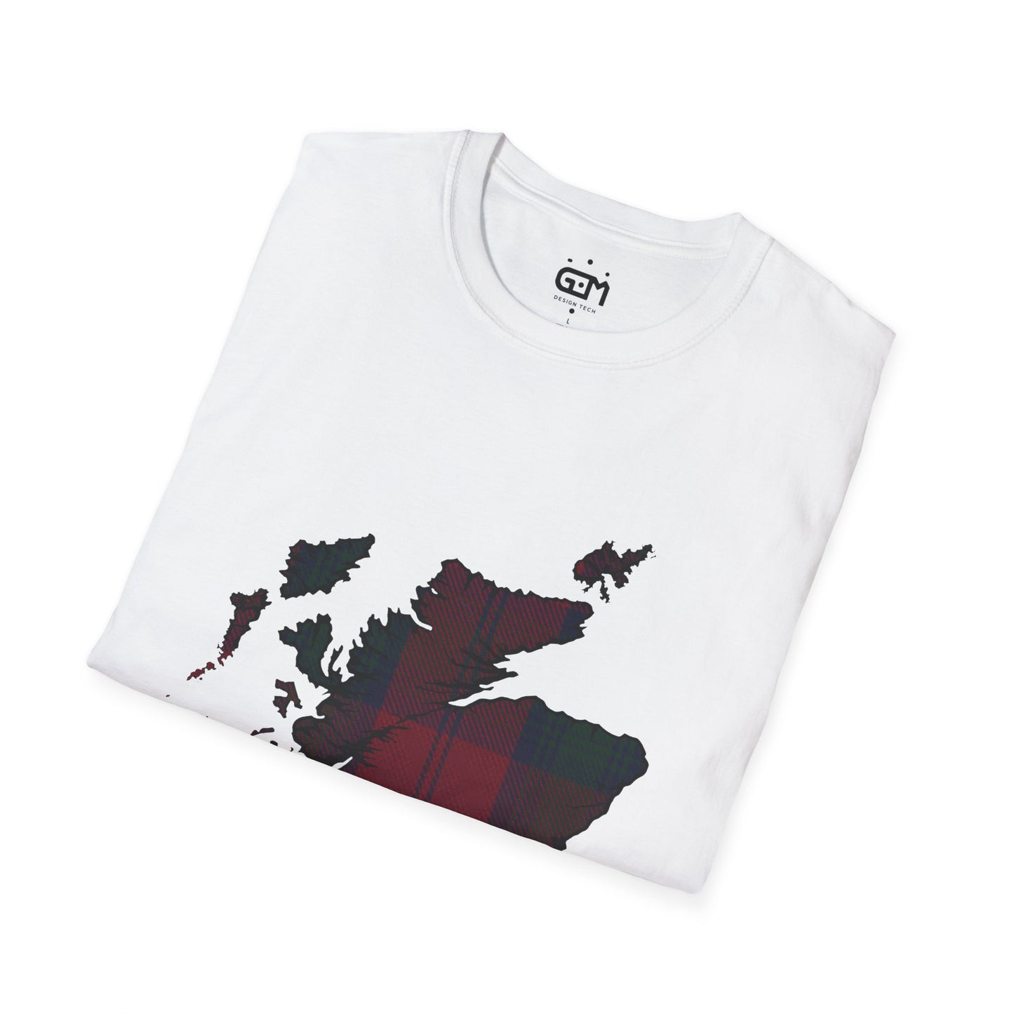 Scotland Tartan Map Softstyle Unisex T-Shirt - Lindsay Tartan Tee