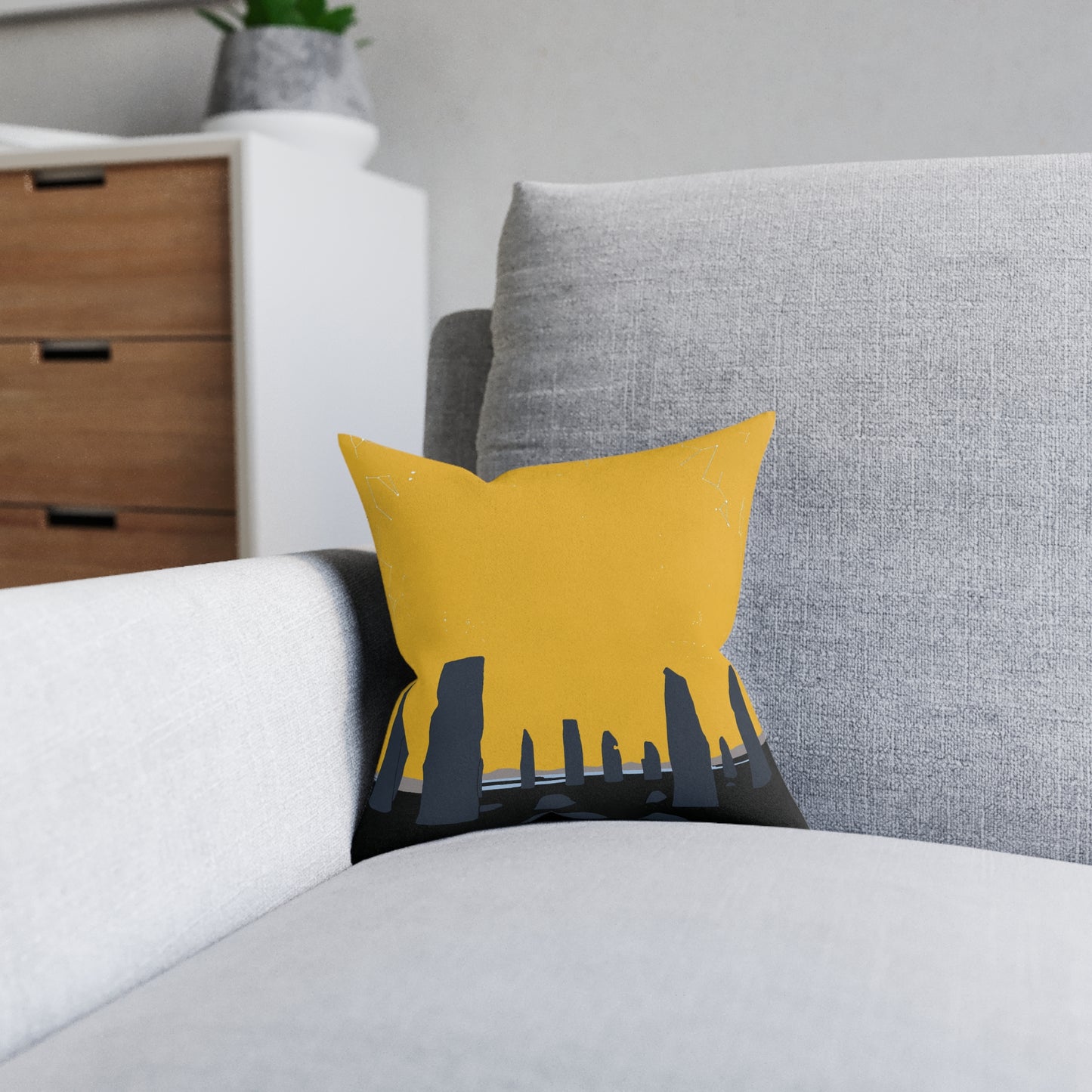 Coussins carrés Scotland Art Silhouette : différentes tailles