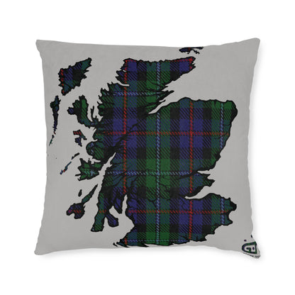 Reversible Square Cushion : Stag / Scotland Map - Argyle Tartan, Various Sizes