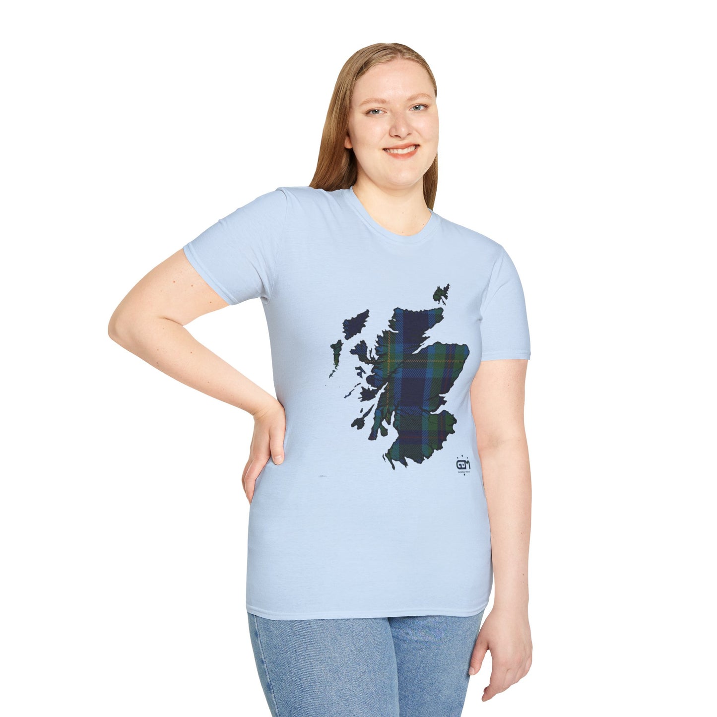 Tartan Ecosse Carte Softstyle T-Shirt Unisexe - Miller Tartan Tee 