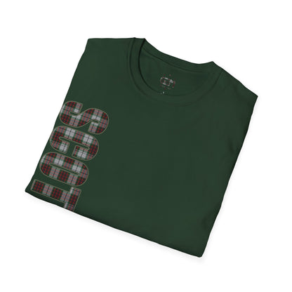 Scotland Lettering Fraser Tartan Softstyle T-Shirt, Unisex Tee, Various Colours