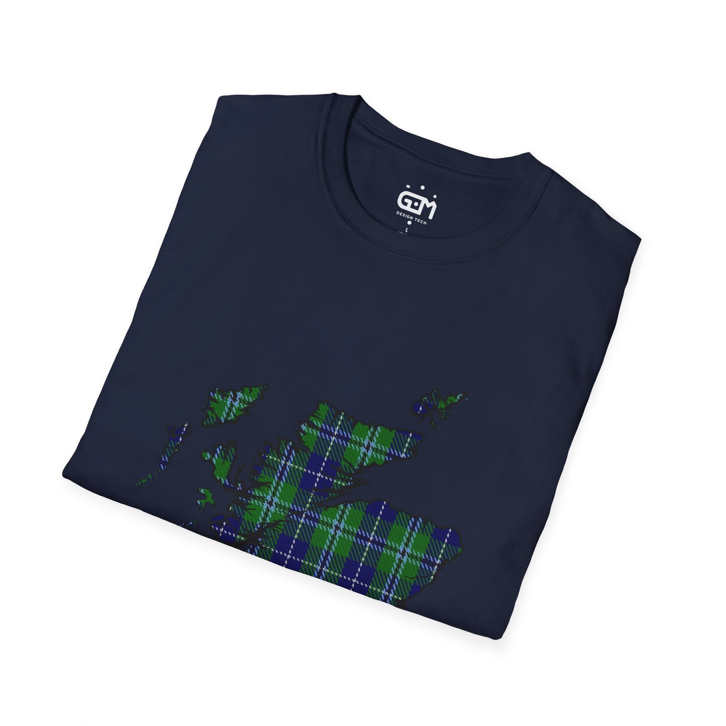 Scotland Tartan Map Softstyle Unisex T-Shirt - Douglas Tartan Tee