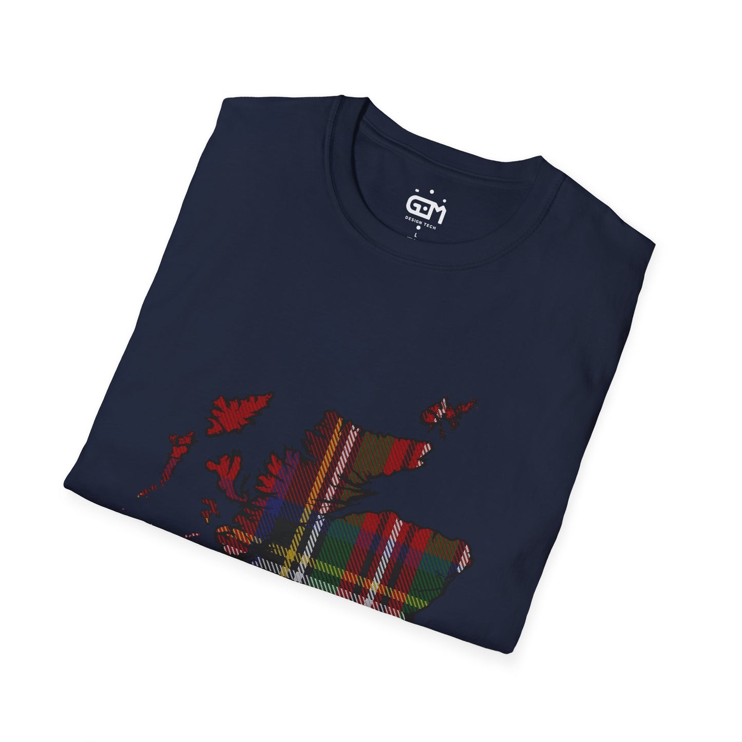 Scotland Tartan Map Softstyle Unisex T-Shirt - Stewart Royal Tartan Tee