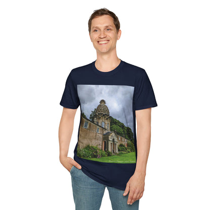 Dunmore Pineapple Photo Softstyle T-Shirt, Unisex Tee, Scotland Shirt, Scottish Landmark, Nature, Scenery, Various Colours