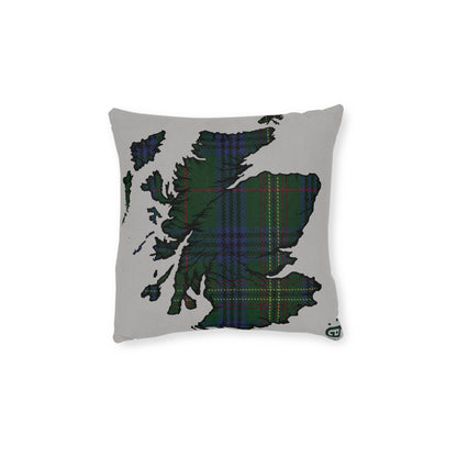 Reversible Square Cushion : Stag / Scotland Map - Kennedy Tartan, Various Sizes