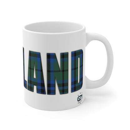 Scotland Lettering Tartan Mug 11oz, Keith Tartan