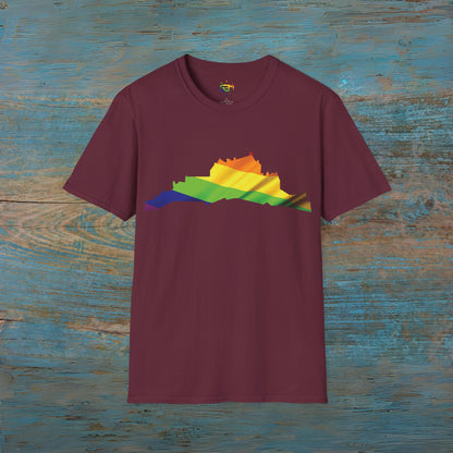 Edinburgh Castle Pride Flag Art Unisex T-Shirt