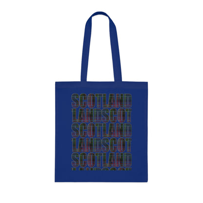 Reversible Scotland Tartan Map Cotton Tote Bag - Rankin Tartan