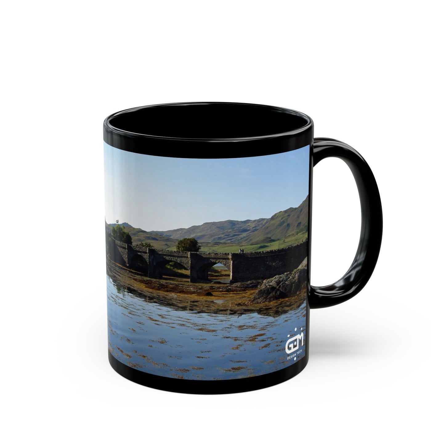 Eilean Donan Castle Photo Mug, Coffee Cup, Tea Cup, Scottish Art, Scottish Landmarks, Scottish Nature, Black