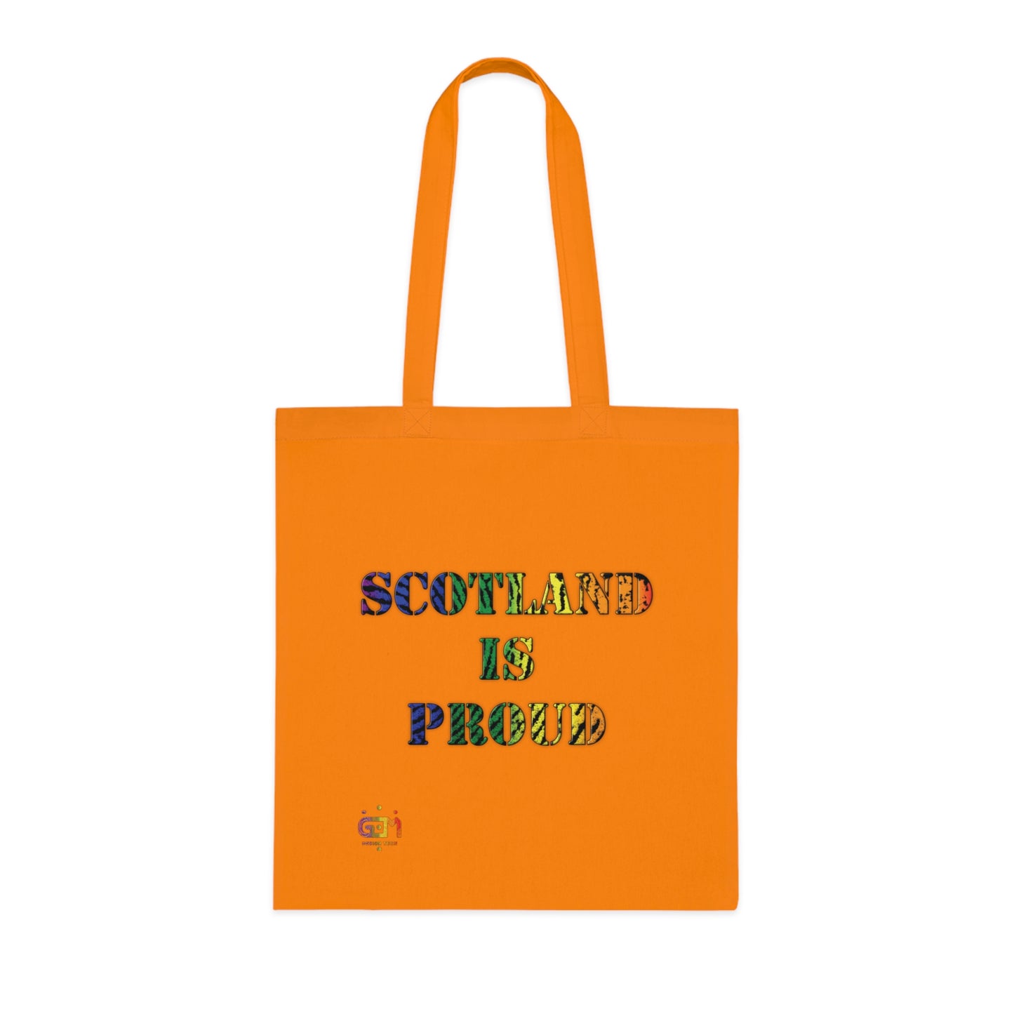 Scotland Pride Fingerprint Map Cotton Tote Bag