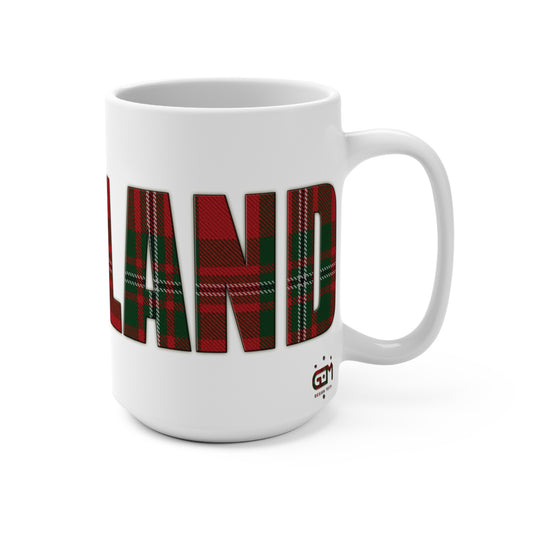 Scotland Lettering Tartan Mug 15oz, MacGregor Tartan