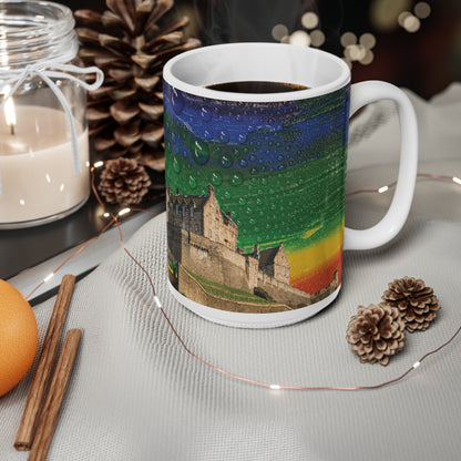 Edinburgh Castle Pride Rain Sky Photo Mug, White