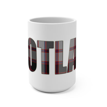 Scotland Lettering Tartan Mug 15oz, MacPherson Tartan