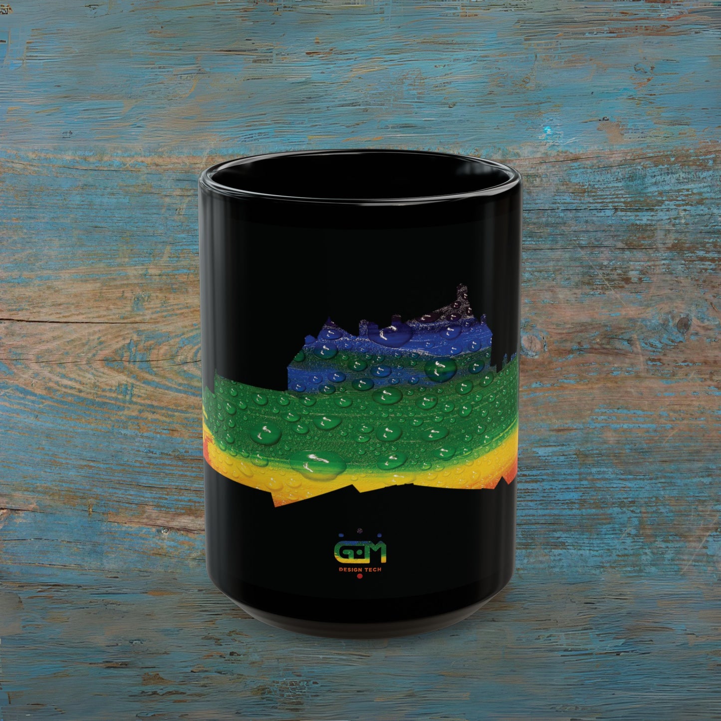 Edinburgh Castle Pride Rain Art Mug, Black