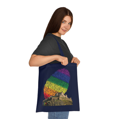 Edinburgh Castle Pride Fingerprint Sky Cotton Tote Bag