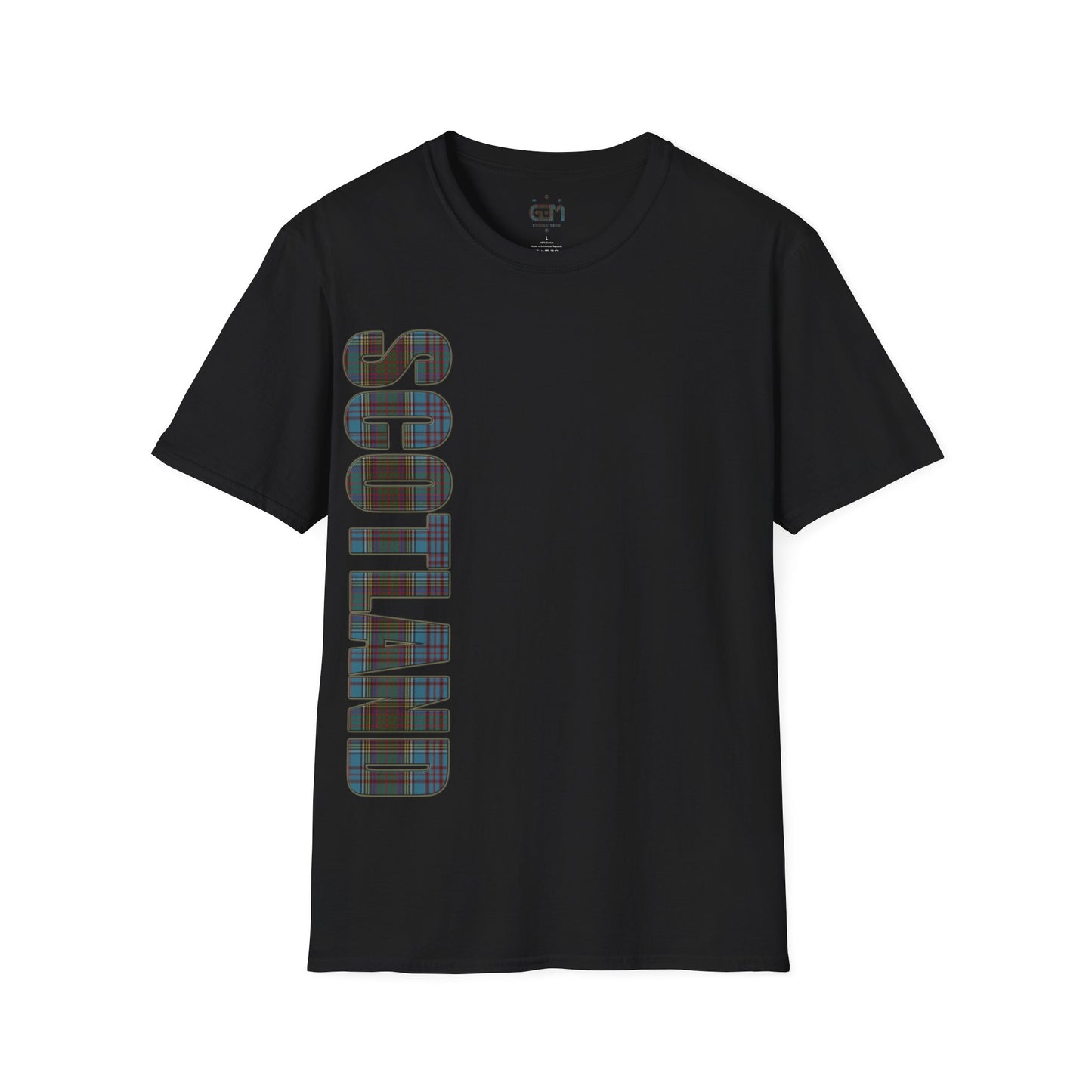 Scotland Lettering Anderson Tartan Softstyle T-Shirt, Unisex Tee, Various Colours