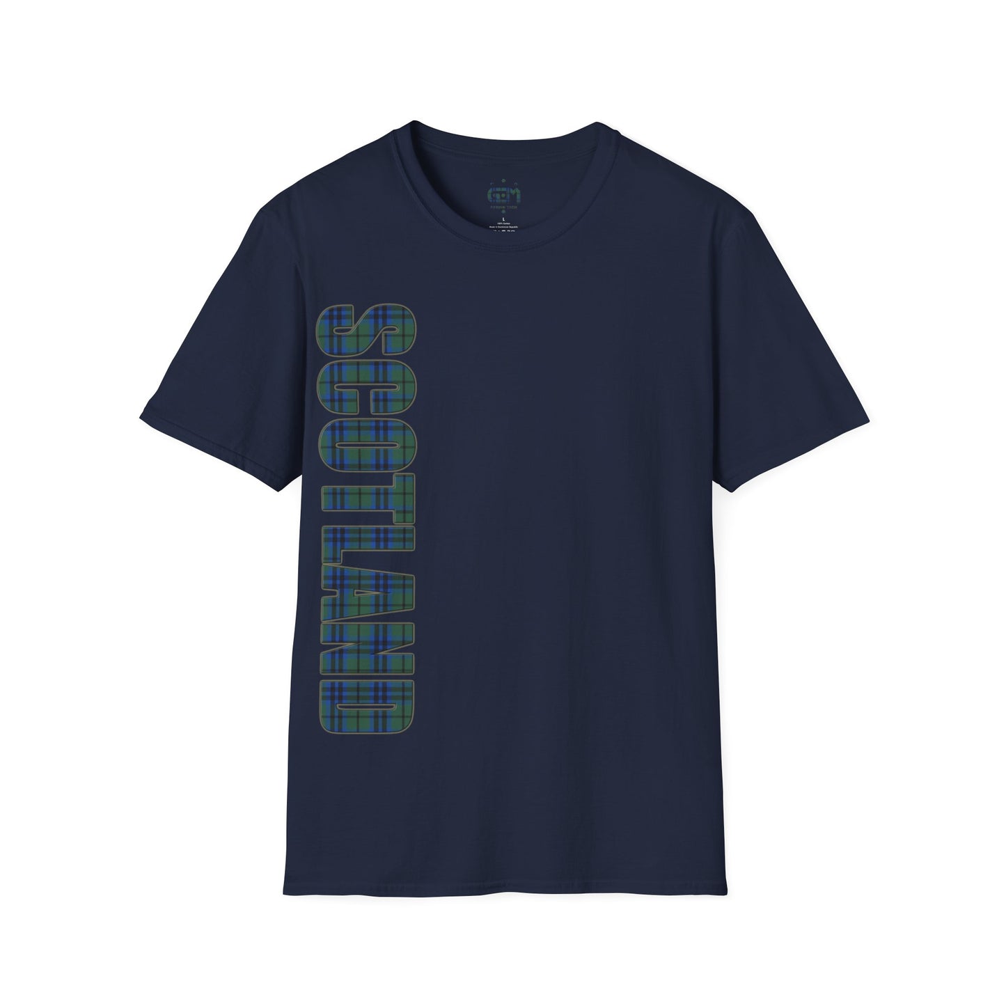 Scotland Lettering Keith Tartan Softstyle T-Shirt, Unisex Tee, Various Colours