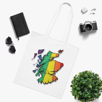 Scotland Pride Road Map Cotton Tote Bag