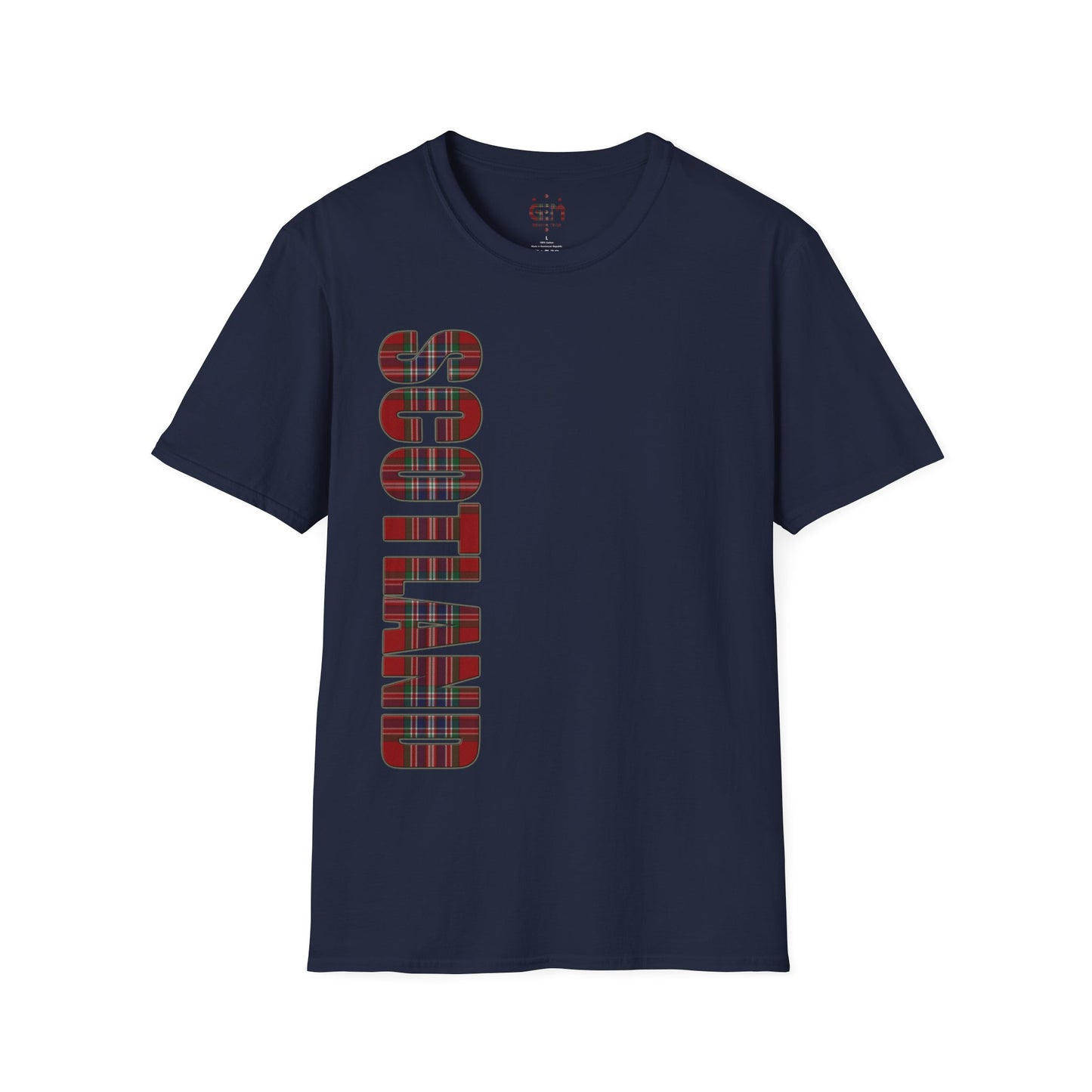 Scotland Lettering Tartan Softstyle Unisex T-Shirt, MacFarlane Tartan Tee