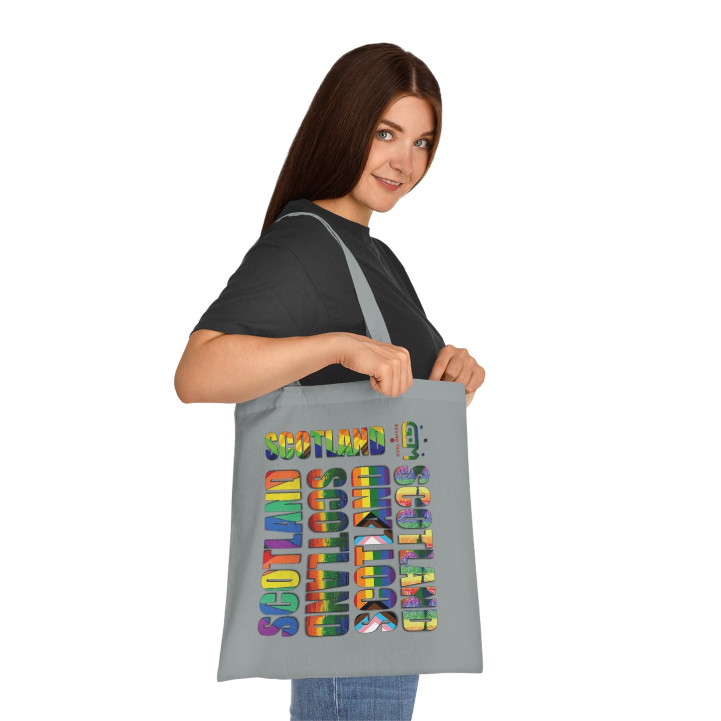 Scotland Pride Lettering Cotton Tote Bag