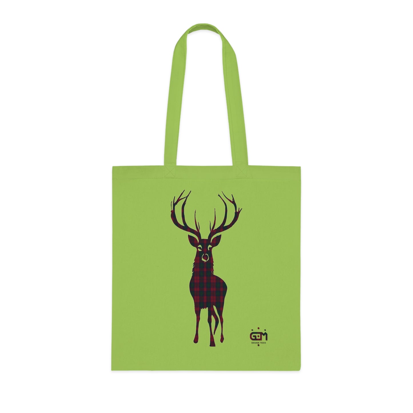 Reversible Scotland Tartan Stag Cotton Tote Bag - Lindsay Tartan