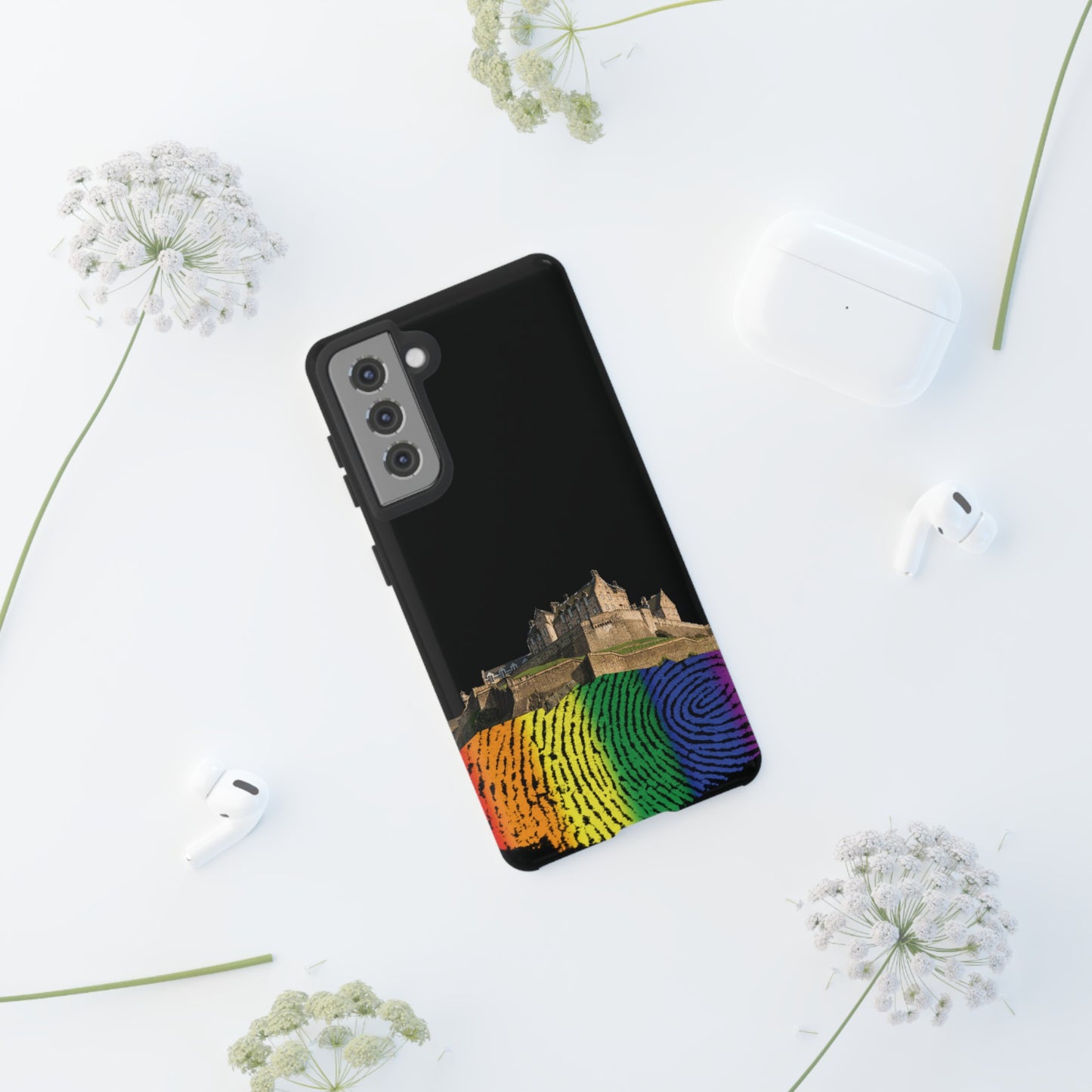 Edinburgh Castle Pride Rockface Phone Case - Fingerprint, Various