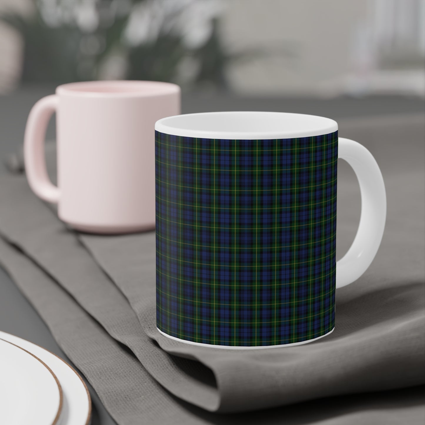 Tartan Mug - Gordon Tartan, Scottish, Various Sizes