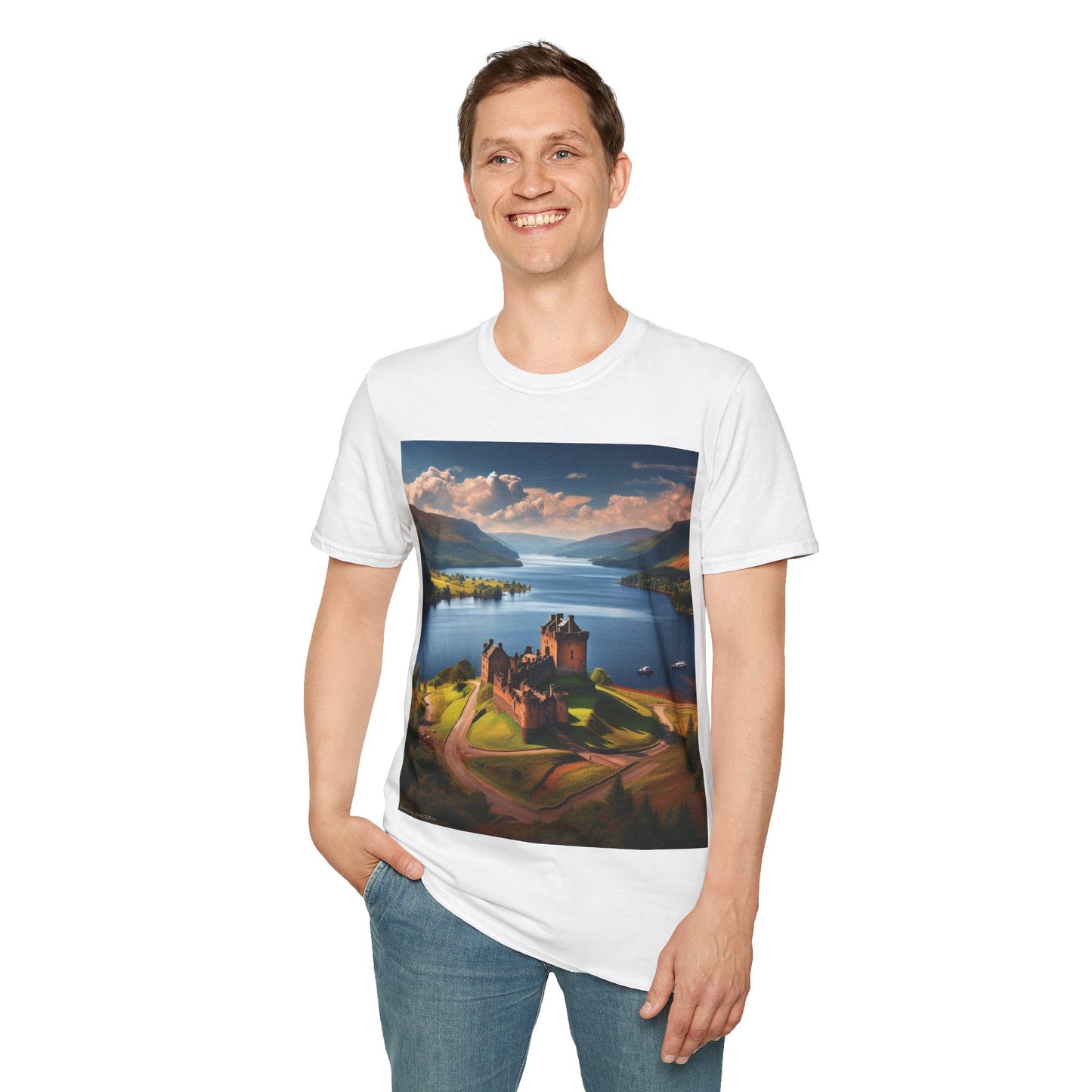 Urquhart Castle - Loch Ness Softstyle T-Shirt, Unisex Tee, Scottish Landmarks, Various Colours