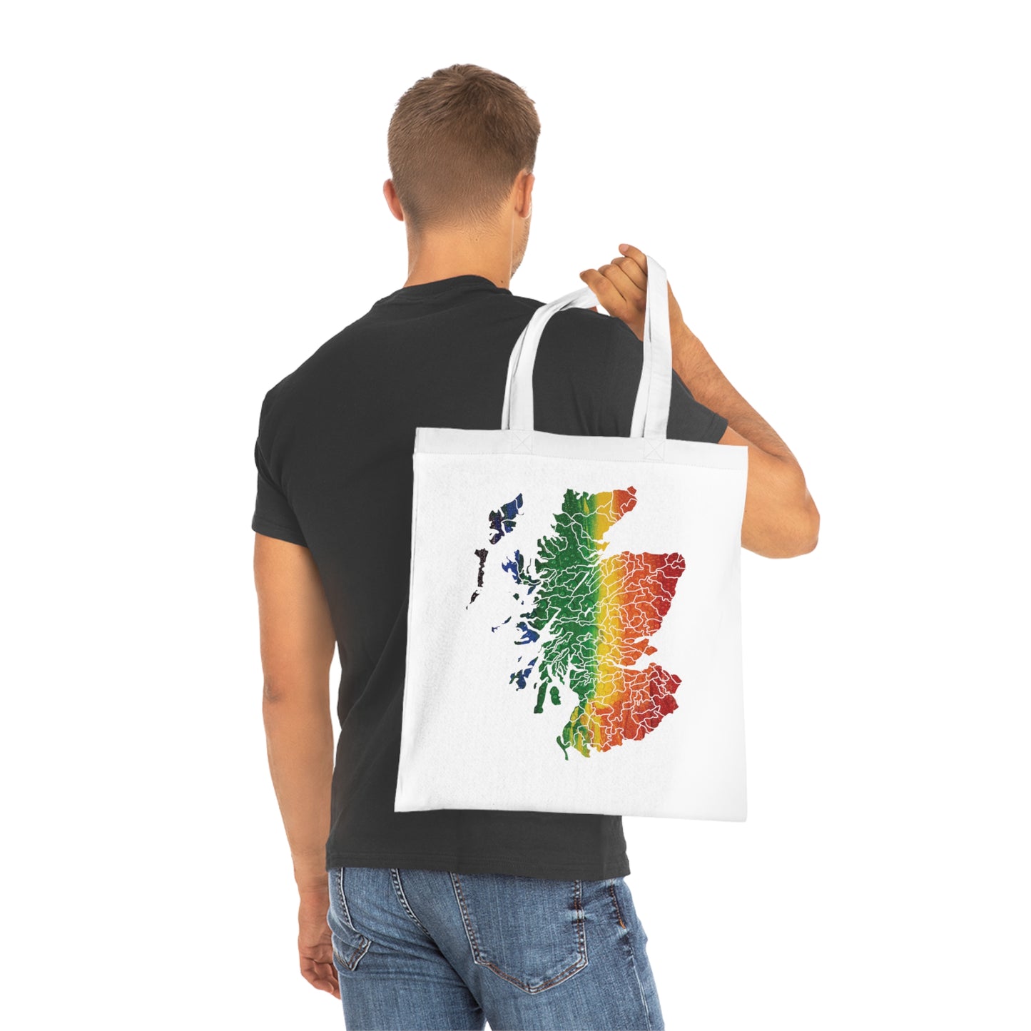 Scotland Pride Rain Clan Map Cotton Tote Bag