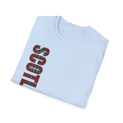 Tartan Scotland Lettering Softstyle Unisex T-Shirt, MacFarlane Tartan Tee