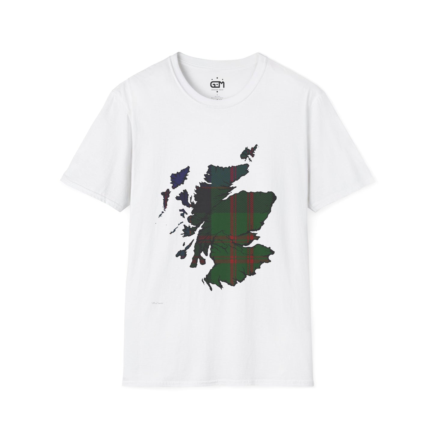 Scotland Tartan Map Softstyle Unisex T-Shirt - MacDonald Tartan Tee