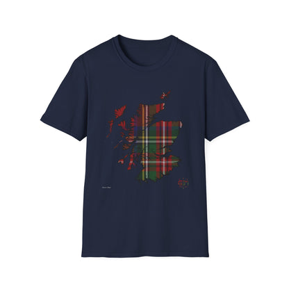 Tartan Ecosse Carte Softstyle T-Shirt Unisexe - Stewart Royal Tartan Tee 