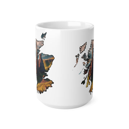 Old Man of Storr Isle of Skye Scotland Map Mug, Coffee Cup, Tea Cup, Scottish Art, Scottish Landmark, Scenery, Nature, White