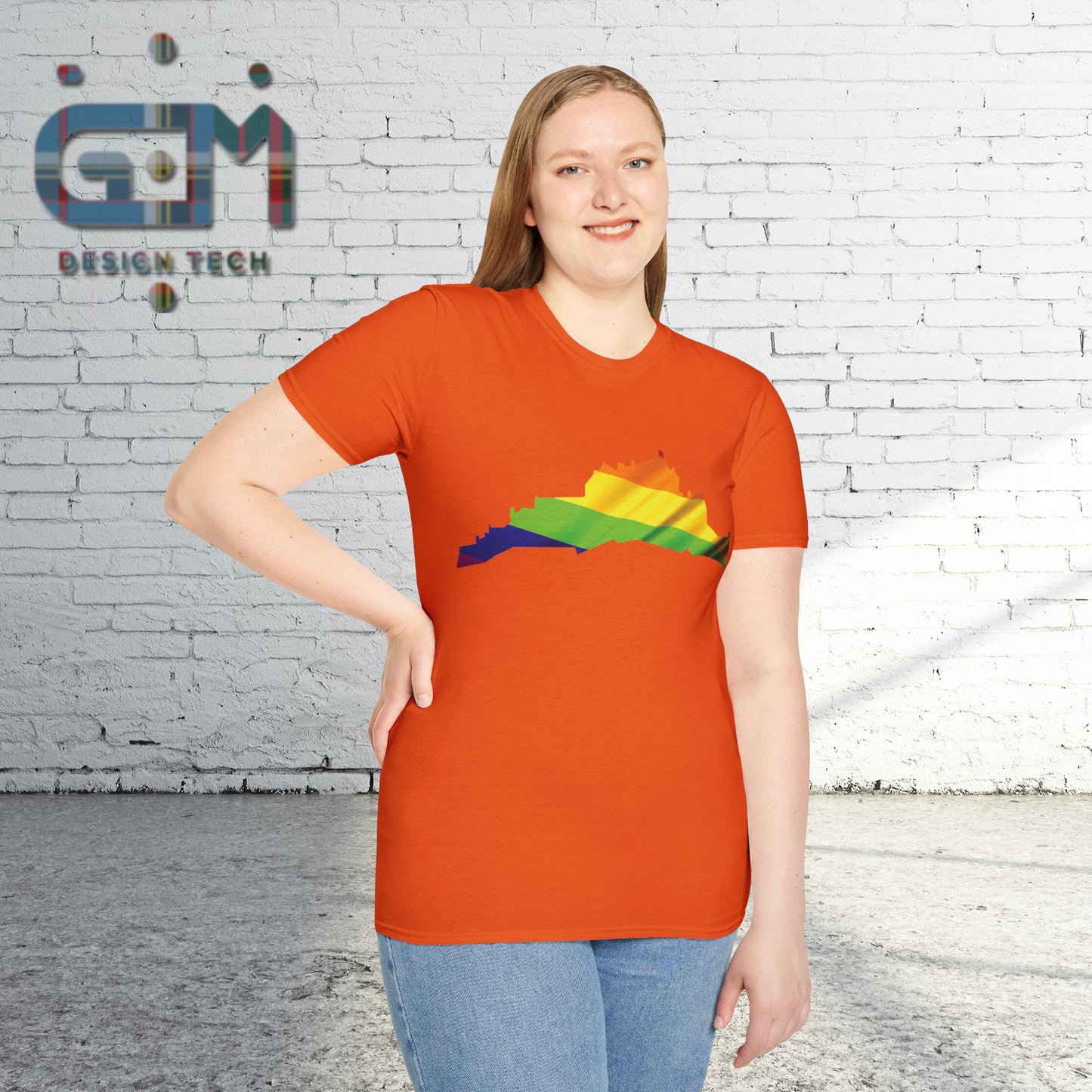 Edinburgh Castle Pride Flag Art Unisex T-Shirt