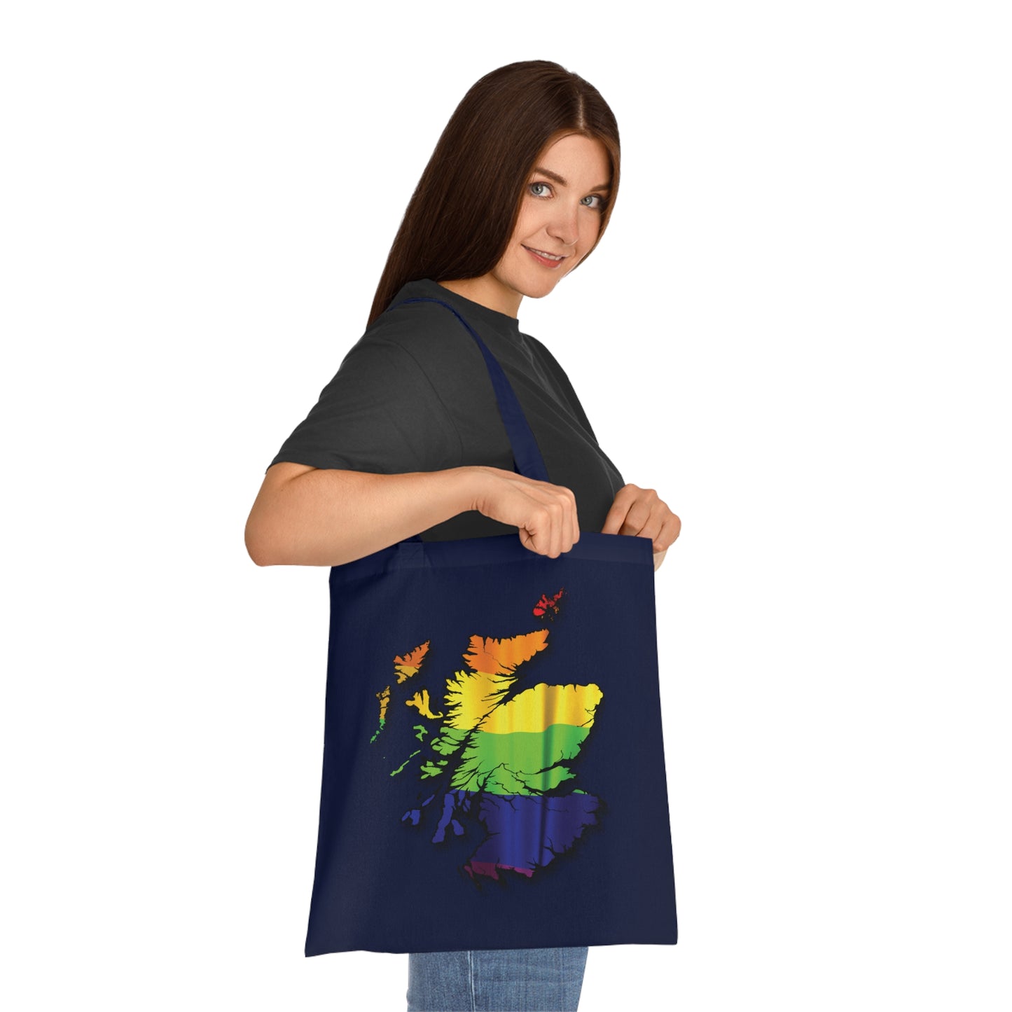 Scotland Pride Flag Map Cotton Tote Bag