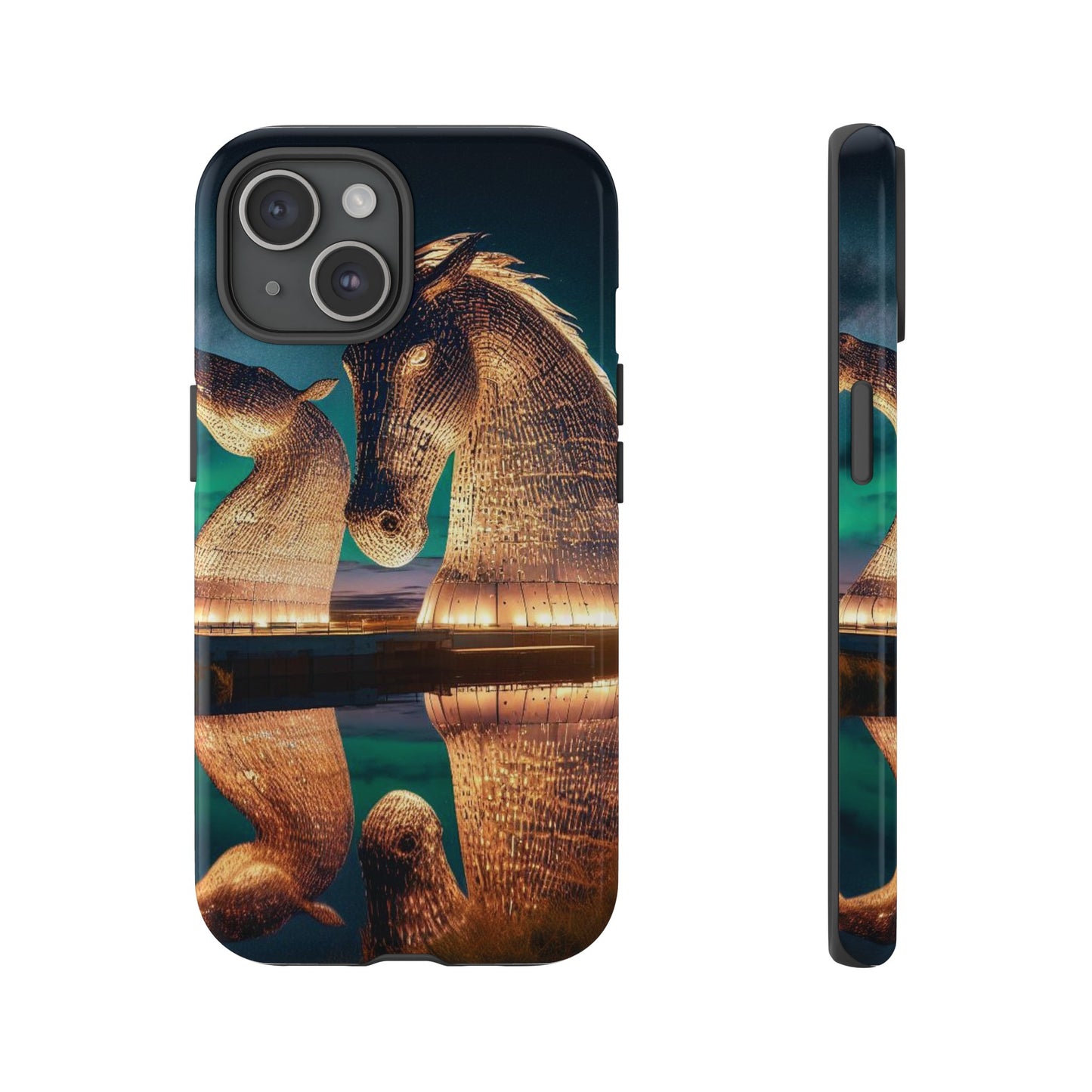 Kelpies Northern Lights Art Phone Case, Scotland, Various