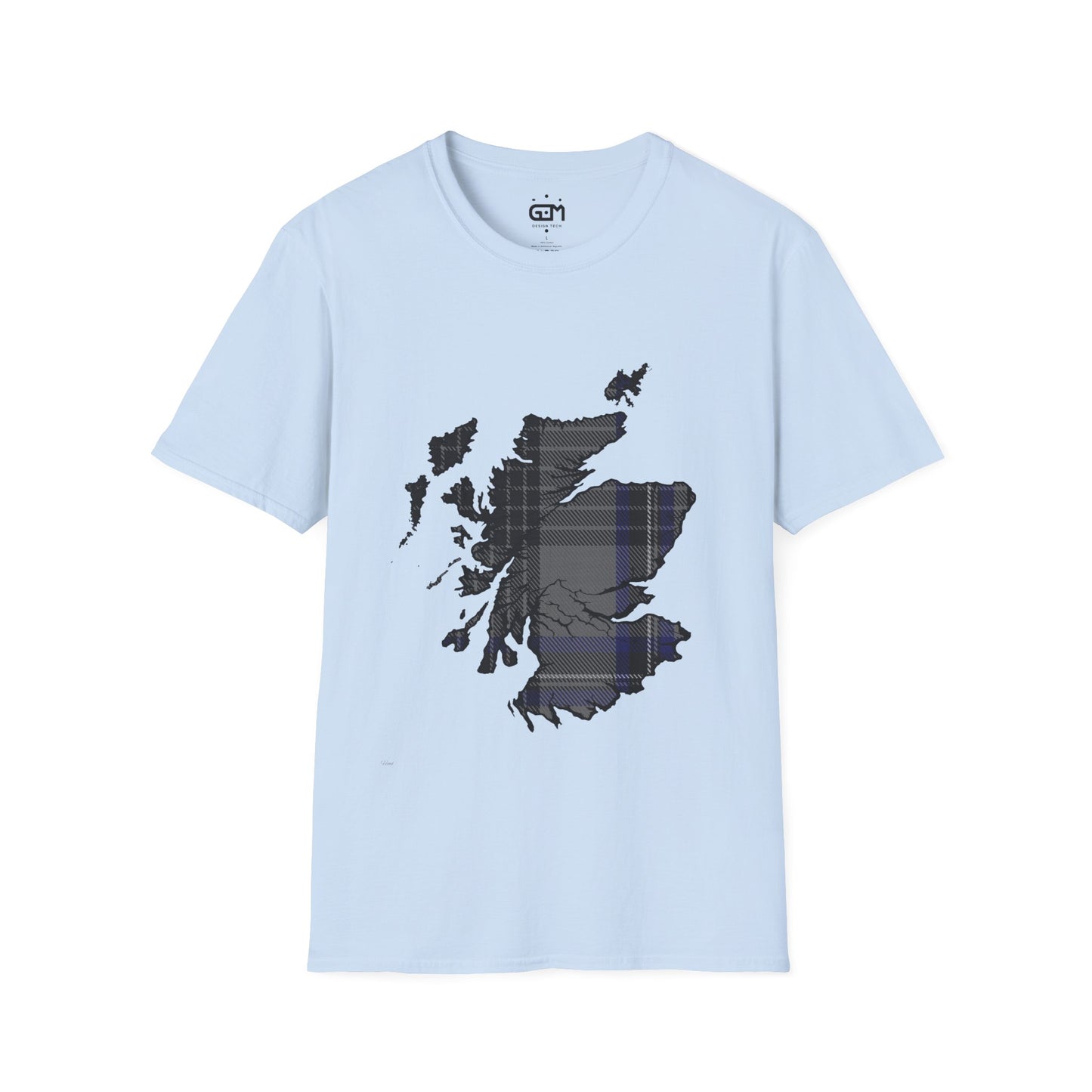 Scotland Tartan Map Softstyle Unisex T-Shirt - Hood Tartan Tee